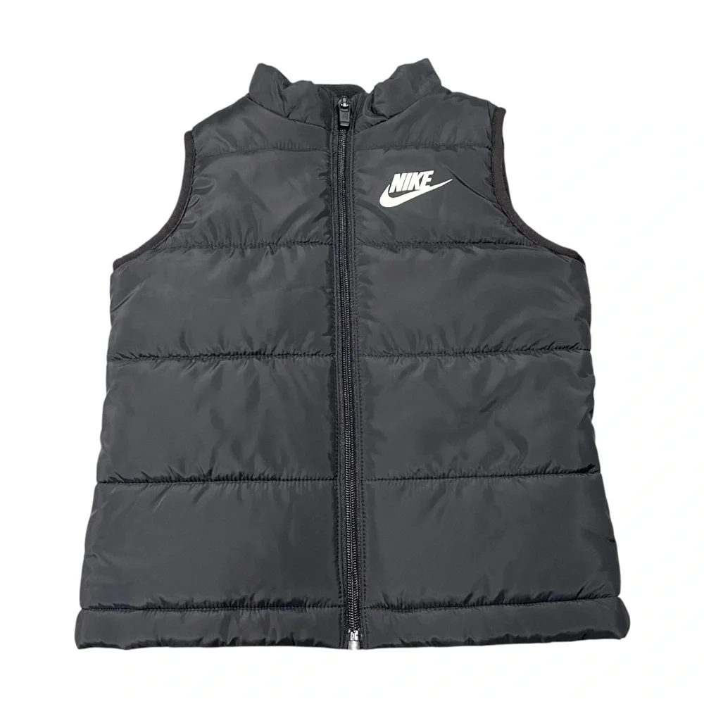 Nike Kids Black Puffer Vest, 3T‎